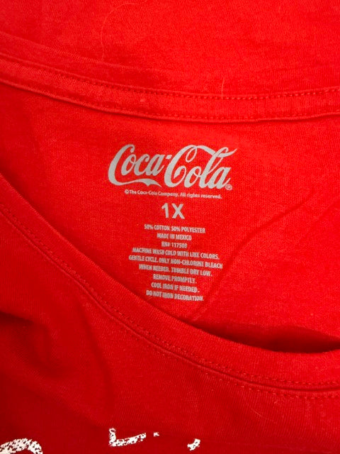 Coca‑Cola Graphic Tee – Red Sz1X NWOT