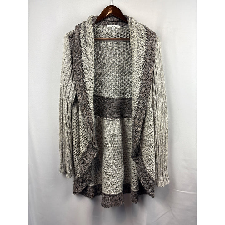 Women’s Cabi XL Light & Dark Gray Knit Cardigan