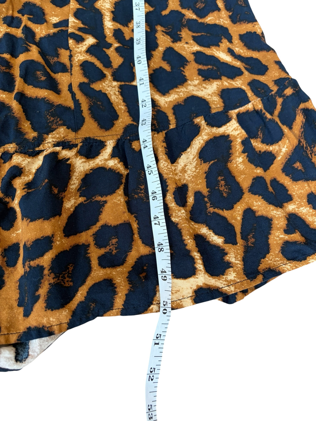 Buenos Ninos Women's Animal Leopard Print Maxi Ruffle Hem Women's dress, Size S