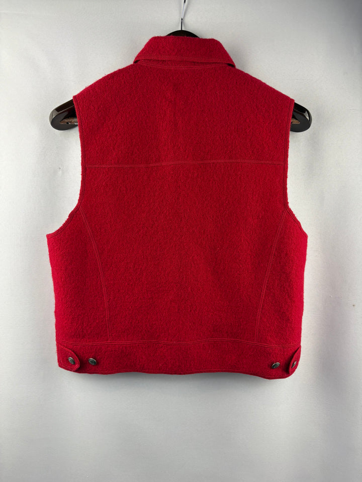 Women’s Land’s End Size 10 Red Wool Vest