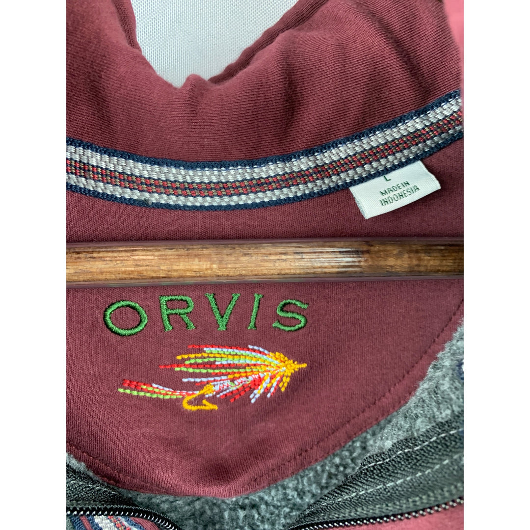 Men’s Orvis Gray Sweater with Buttons Size L