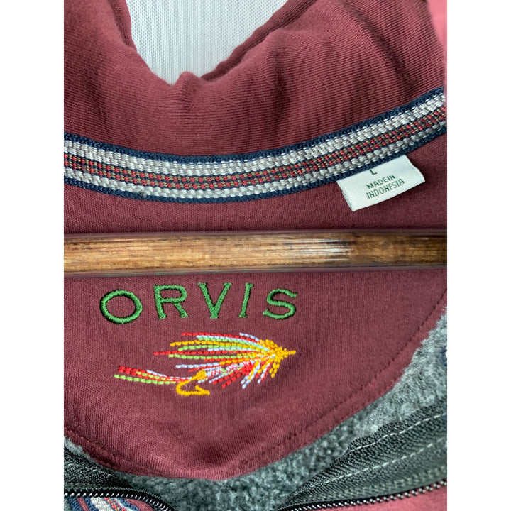 Men’s Orvis Gray Sweater with Buttons Size L