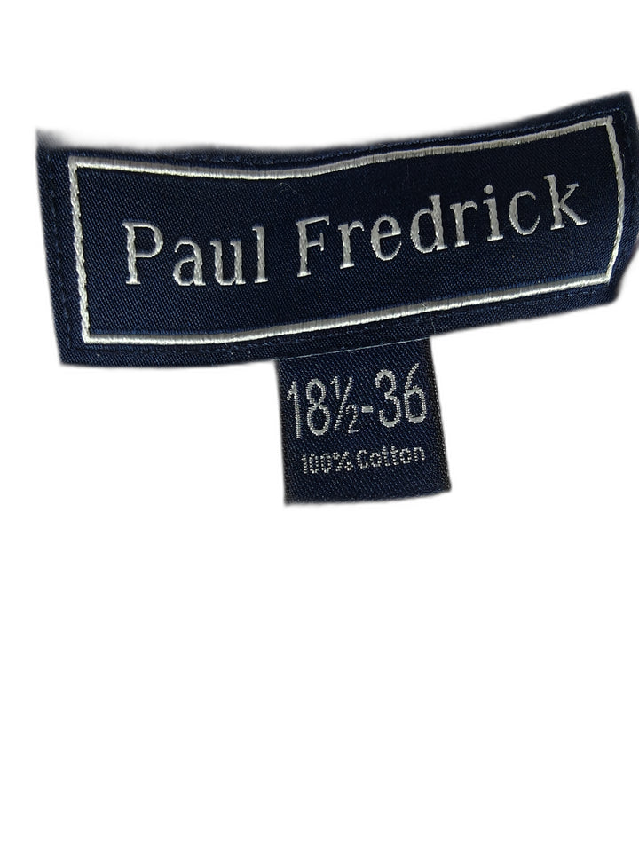 Paul Fredrick 18.5 36 French Cuff Dress Shirt Light Purple Long Staple Cotton