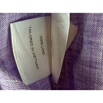 Men’s JWM J.Hillburn Purple Lino Dress Shirt L-XL