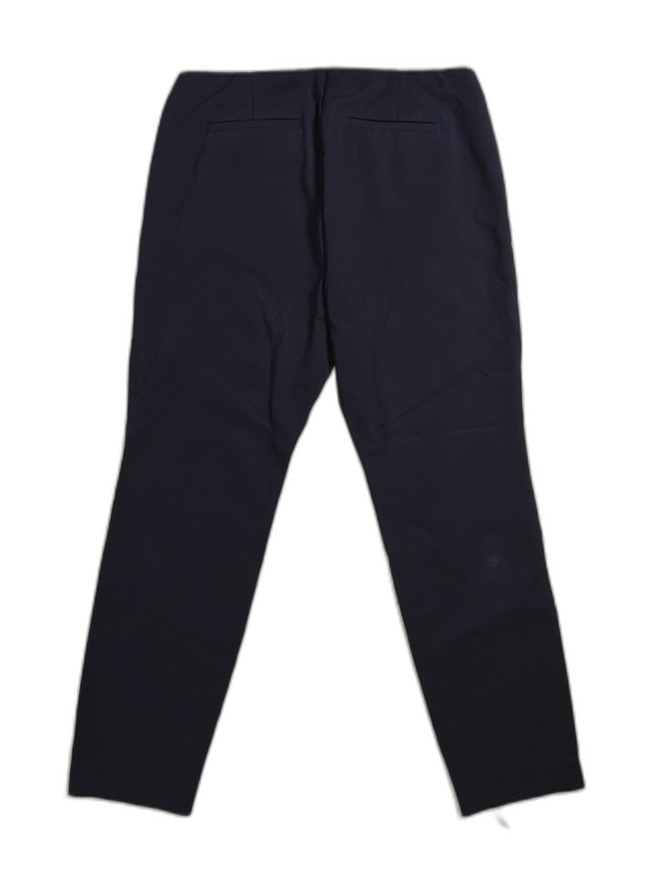 Women Ecru Straight Leg Pants Navy Size 14