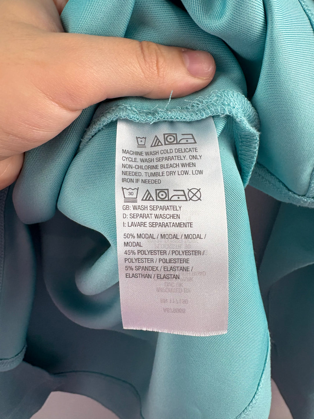 Women’s Belle by Kim Gravel Large Aqua Long Sleeve Shirt
