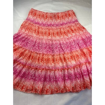 Lauren Ralph Lauren Womens Tiered Skirt Size 2X Colorful Pattern
