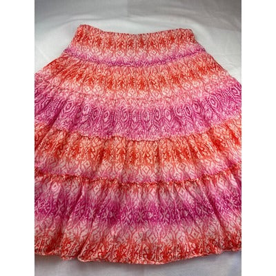 Lauren Ralph Lauren Womens Tiered Skirt Size 2X Colorful Pattern