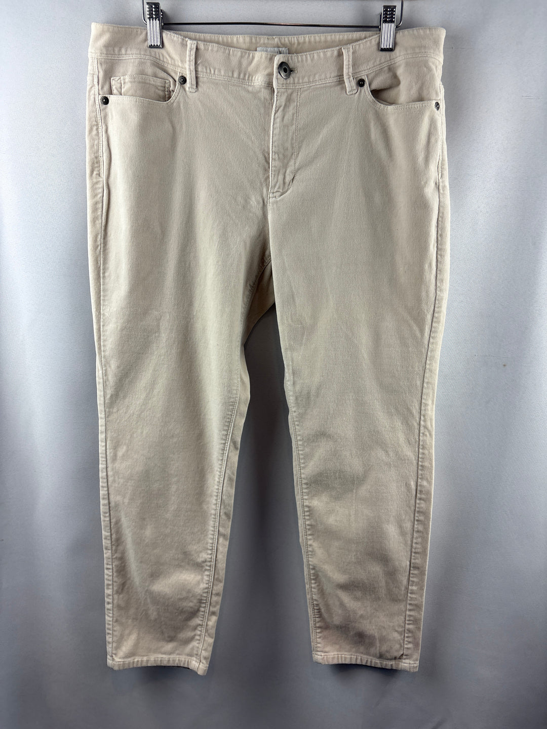 Women’s J.Jill Size 14 Khaki Corduroy Straight Leg Pants