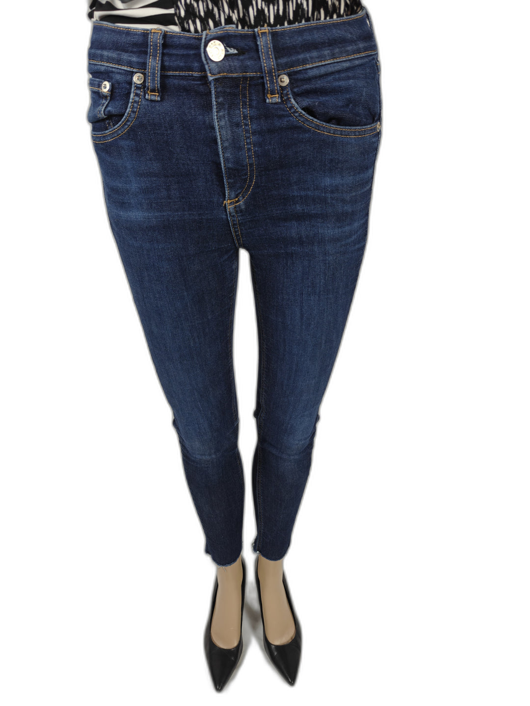 Womens Rag &amp; Bone Skinny Jeans Blue Size 24