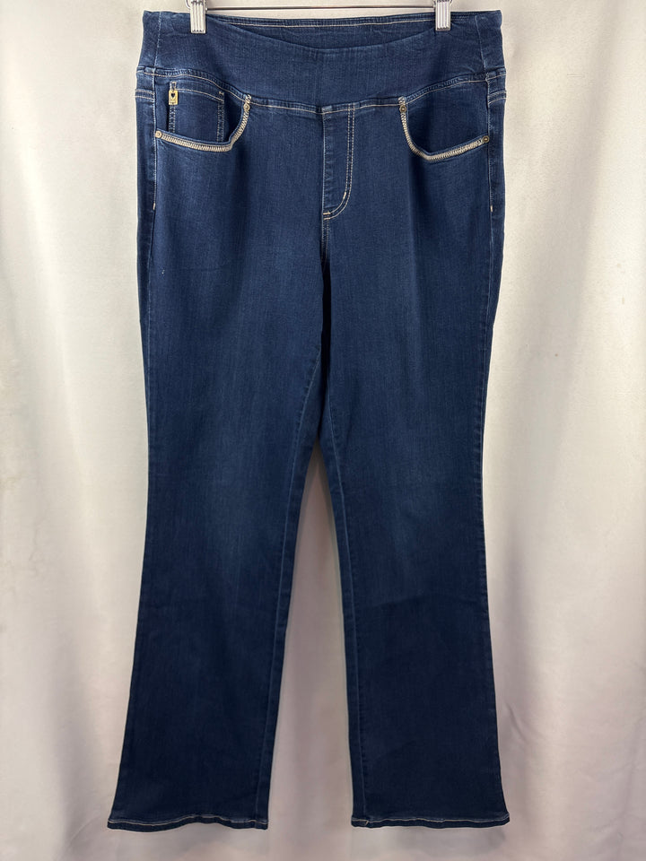 Women’s Belle Kim Gravel Size 16T Dark Blue Denim Pants