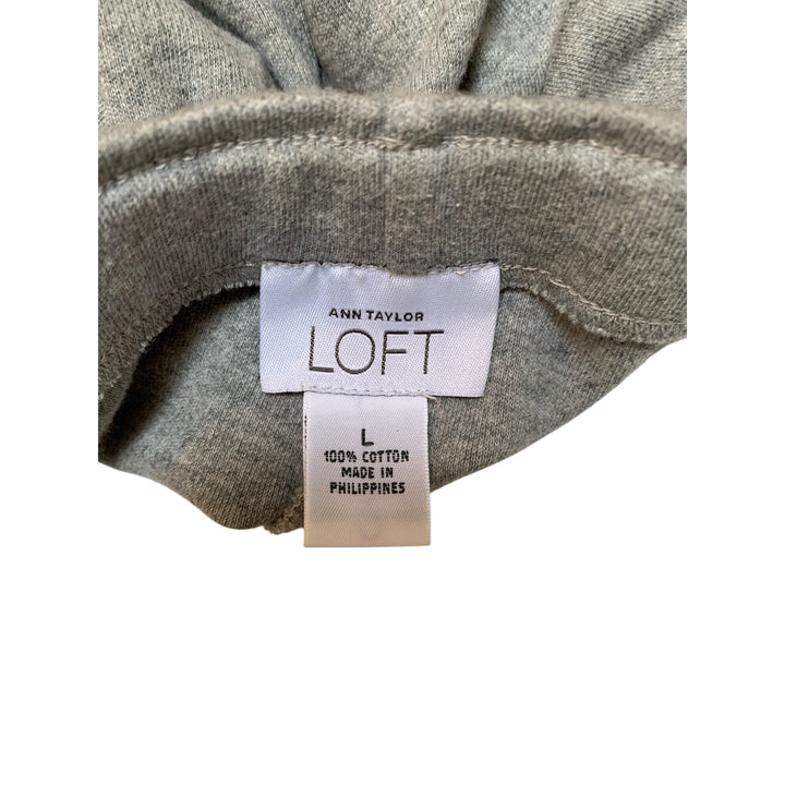 Ann Taylor Loft Womens Gray Cargo Pocket Lounge Pants L Cotton