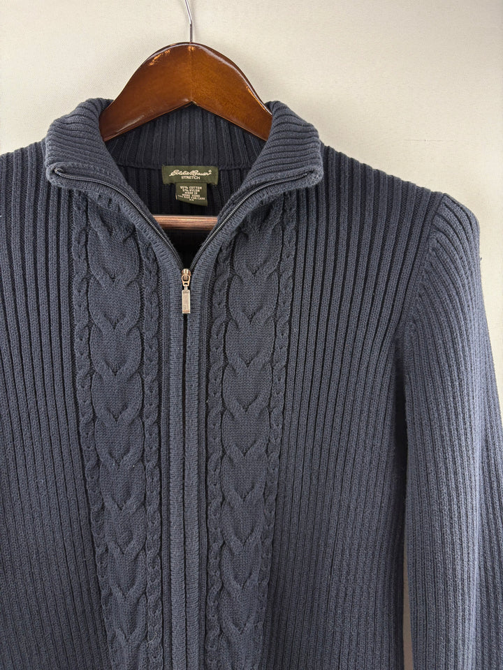 Women’s Eddie Bauer Medium Dark Navy Zip-Up Sweater