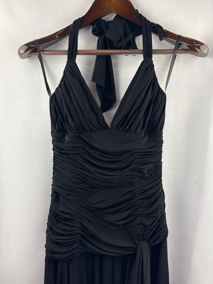 Women’s BCBG Maxazria Medium Black Halter Cocktail Dress
