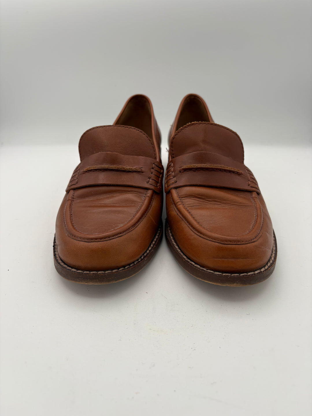Women’s Madewell Size 8 Orangish Brown Leather Loafers