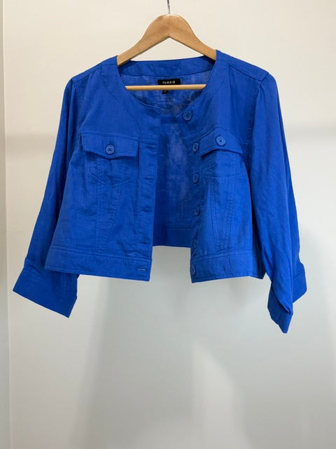 Torrid Cobalt Blue Bolero Style Jacket Sz1X(14-16)