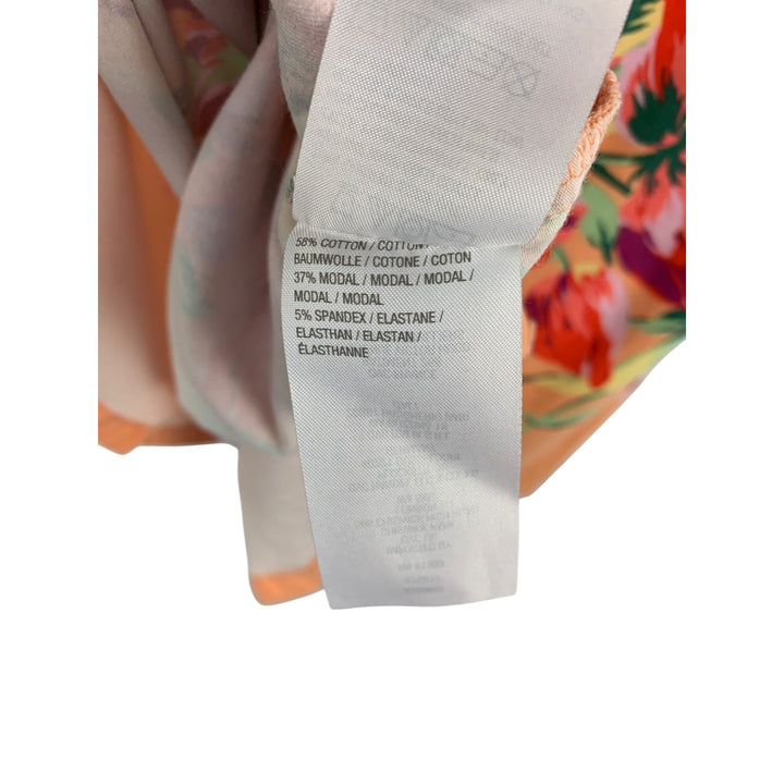 Isaac Mizrahi Live! Sleeveless Floral Top For Women - Orange & Multicolor  XS  Cotton/Modal Blend
