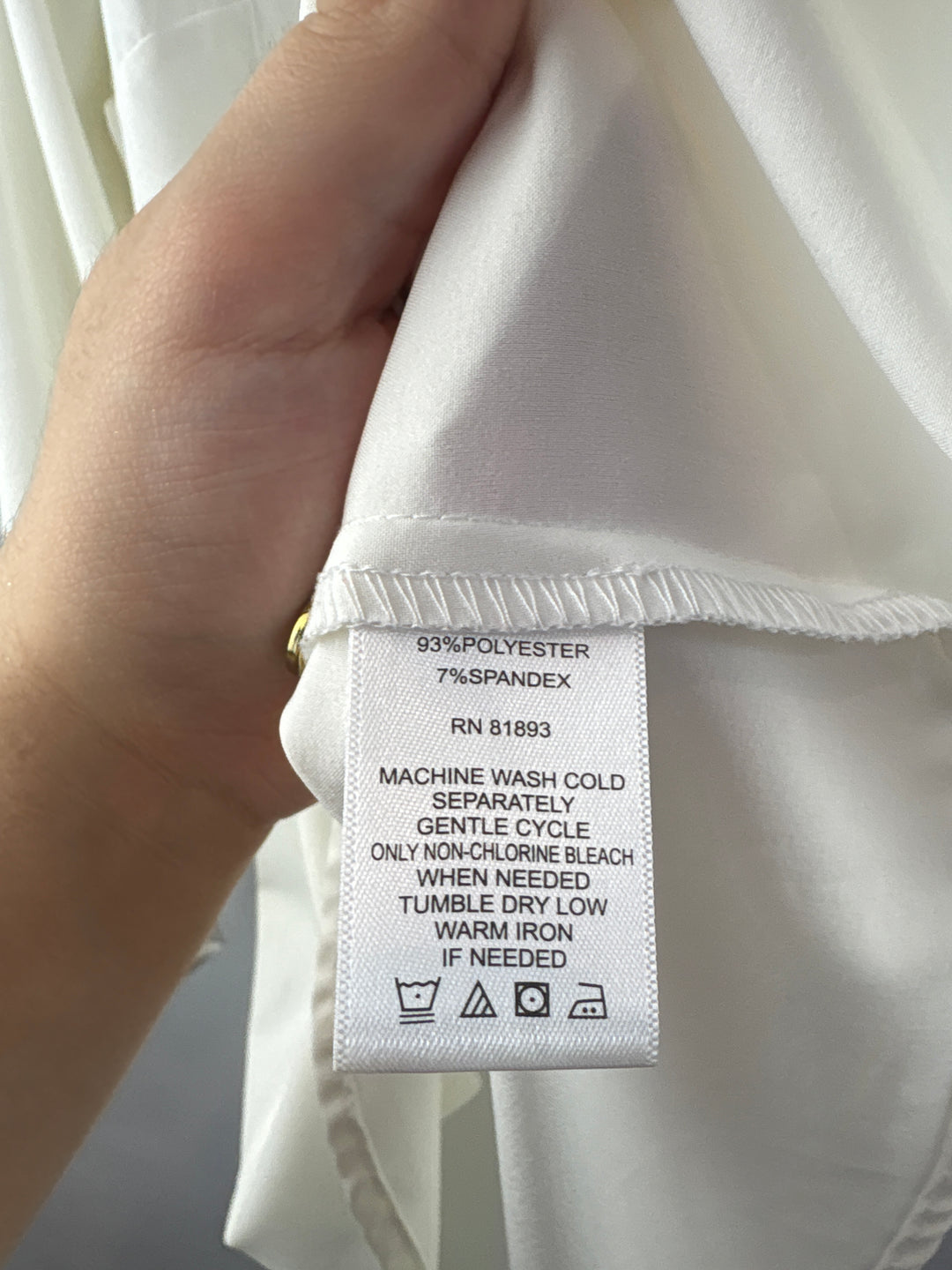 Women’s D&amp;Co. Small White Button Up Blouse
