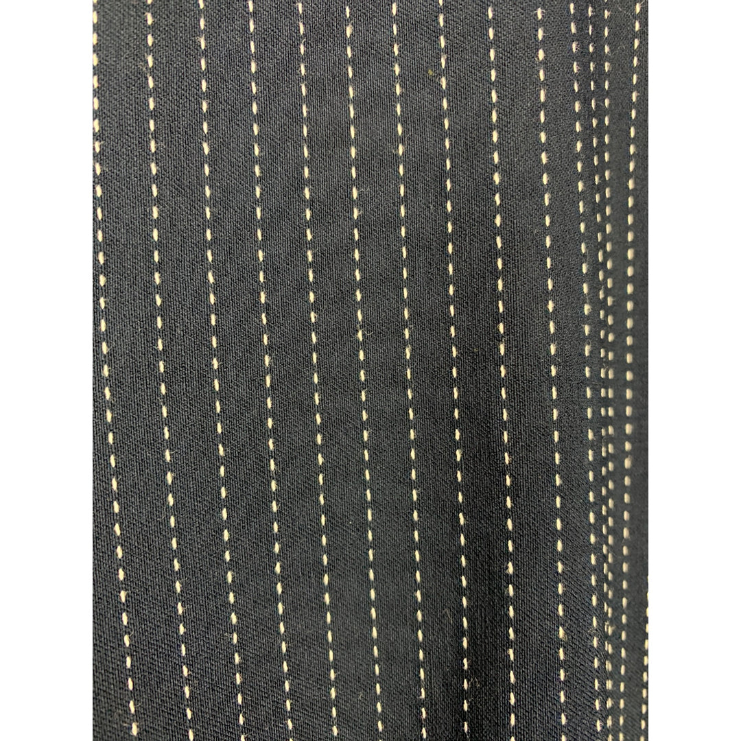 Chicos Womens Pinstripe Pants Size 2R Navy Rayon Blend Professional Wear