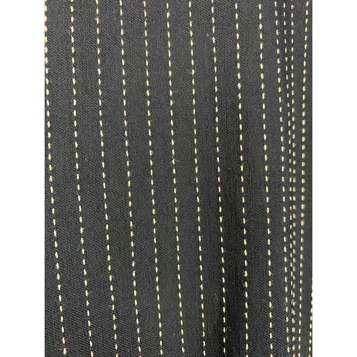 Chicos Womens Pinstripe Pants Size 2R Navy Rayon Blend Professional Wear