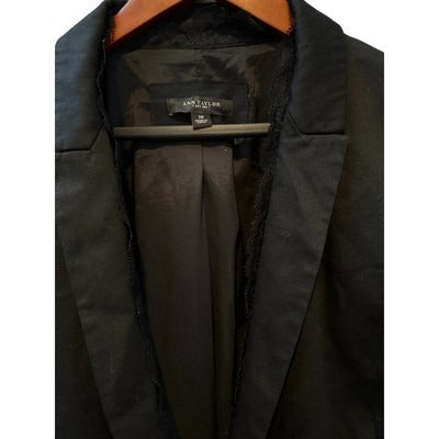 Women’s Ann Taylor Black Laced Blazer Coat Sz 18