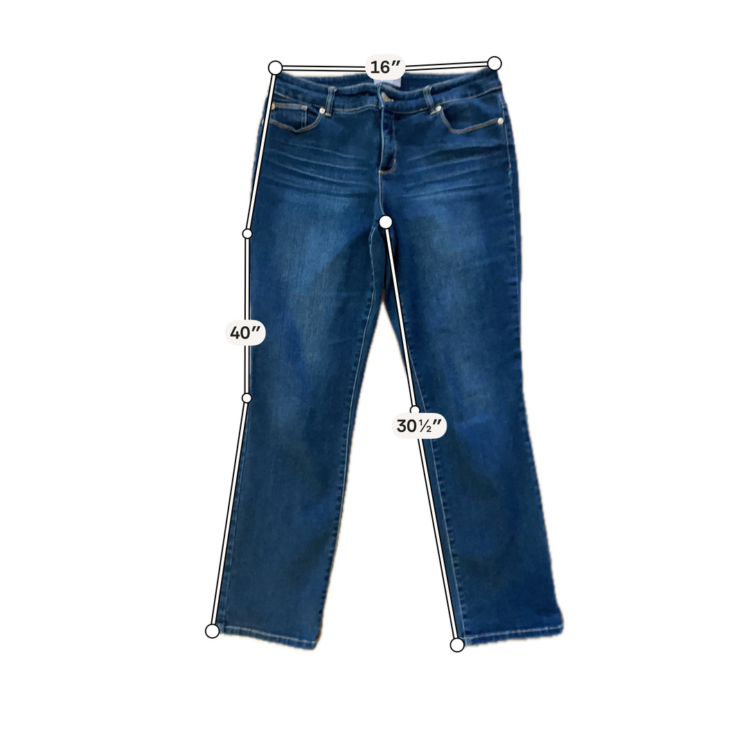 Chico’s So Slimming Women’s Jeans Stretch Denim Slimming Fit Comfort Waist