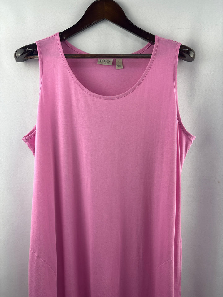 Women’s LOGO Lori Goldstein XL Bubblegum Pink Maxi Dress