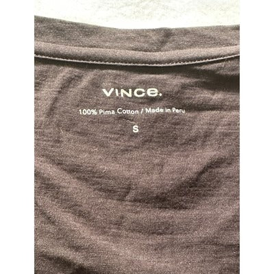 Women's Vince  Black Pima Cotton Small Short Sleeve Tee