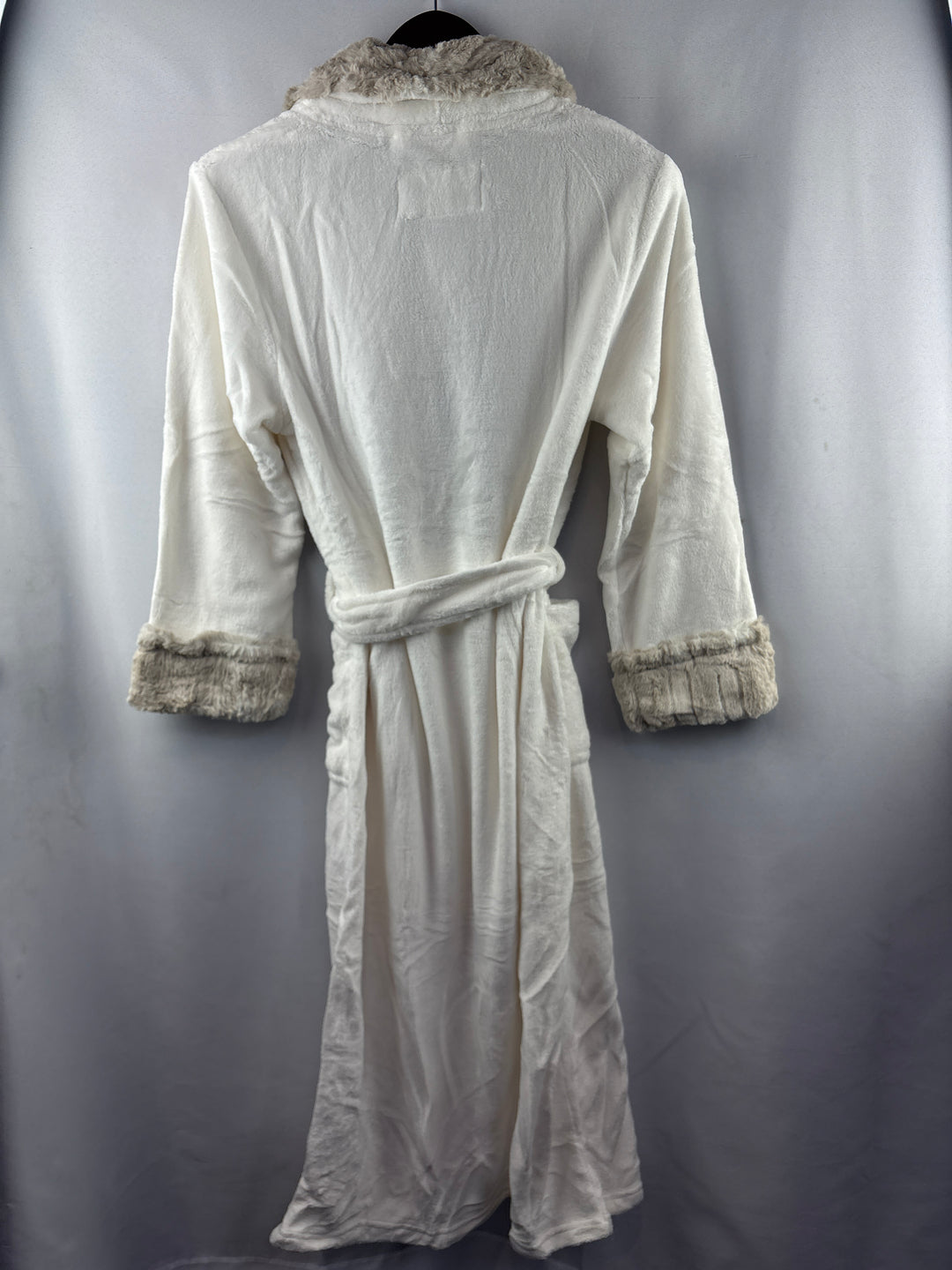 Women’s Carole Hochman Small Cream Faux Fur Robe