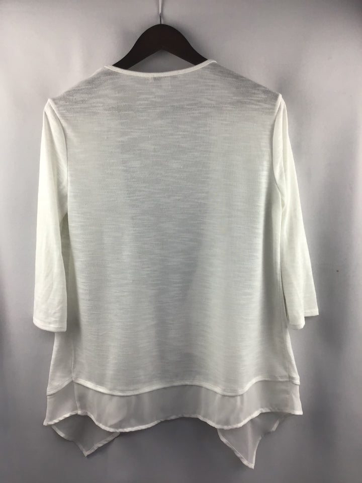 Women’s Studio Works White Lightweight Cardigan Size Small