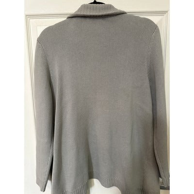 Mercer Street Studio Gray Open Face Cardigan Sweater Size L