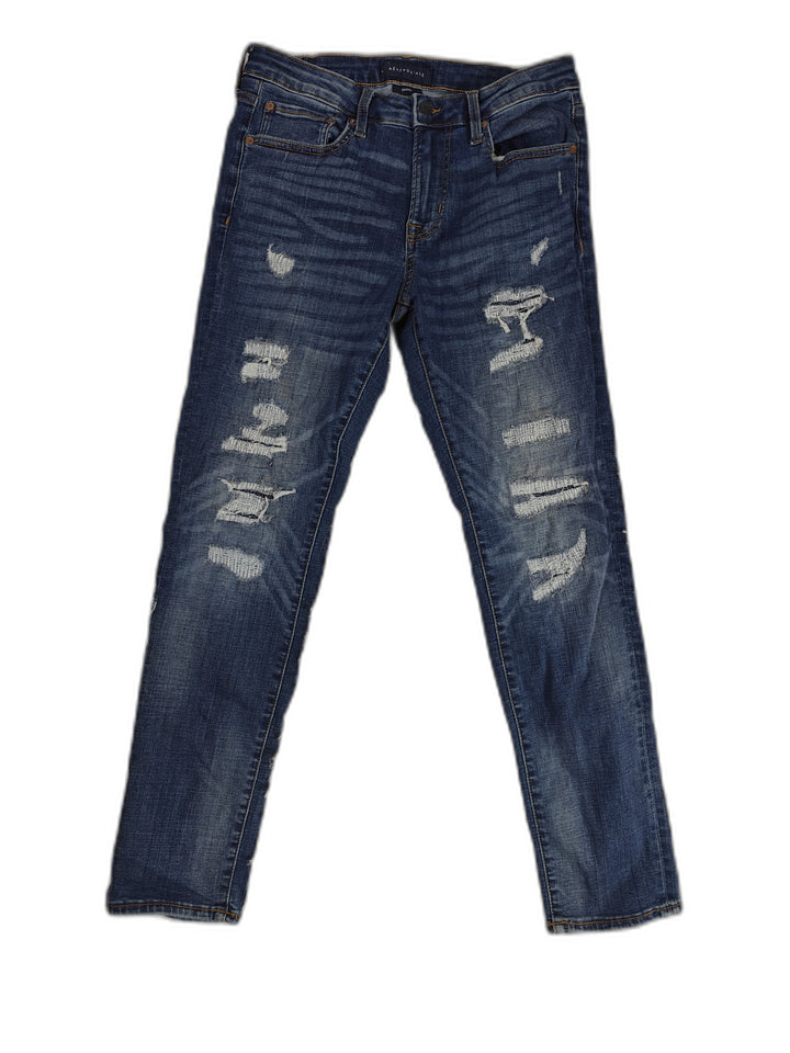 Mens Aeropostale Skinny Distressed Blue Jeans 32x32