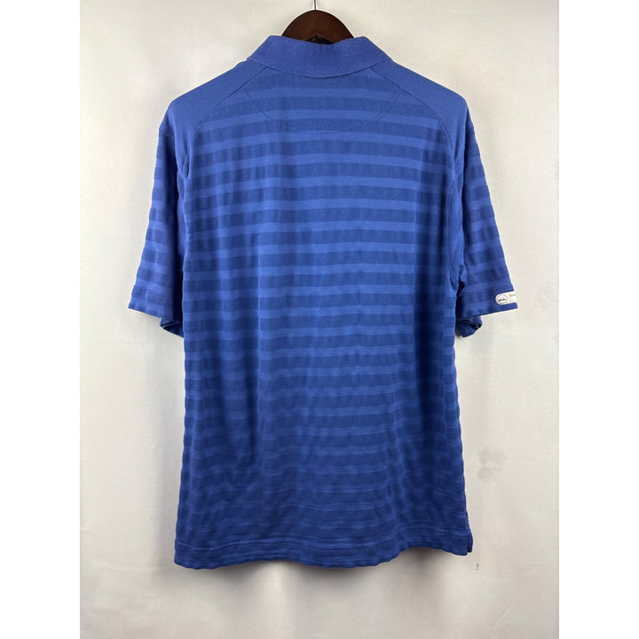 Men’s Vintage Cutter & Buck Large Royal Blue Striped Polo Shirt