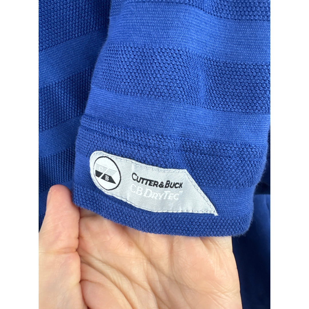 Men’s Vintage Cutter & Buck Large Royal Blue Striped Polo Shirt
