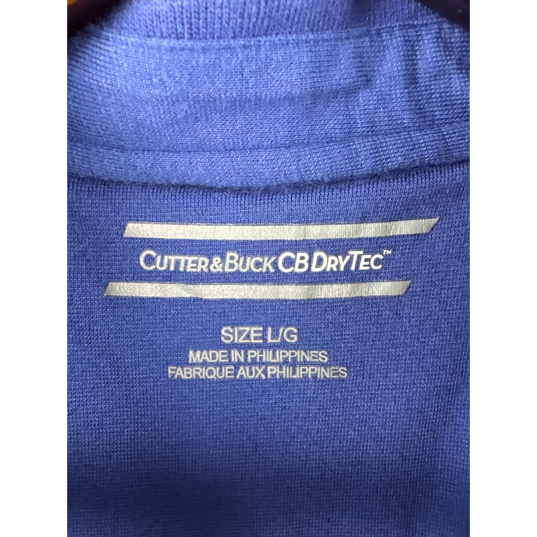 Men’s Vintage Cutter & Buck Large Royal Blue Striped Polo Shirt