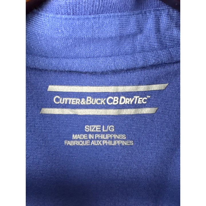 Men’s Vintage Cutter & Buck Large Royal Blue Striped Polo Shirt