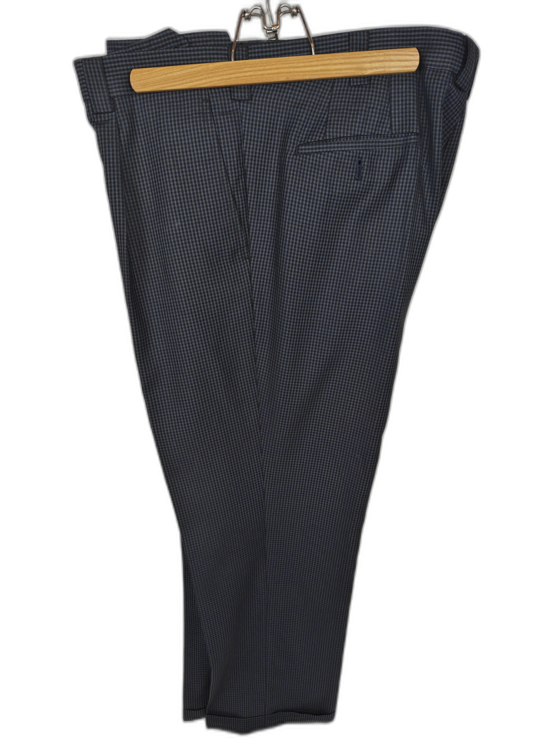 Steve Harvey Collection Sartorial Men's 48R Blue Gray Check Suit 2-Piece Set Jacket & Pants