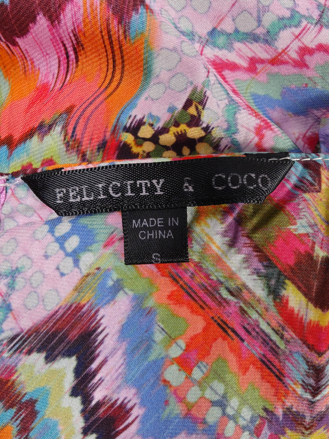 Women’s Felicity &amp; Coco Maxi Dress Multicolor Abstract Print Size S