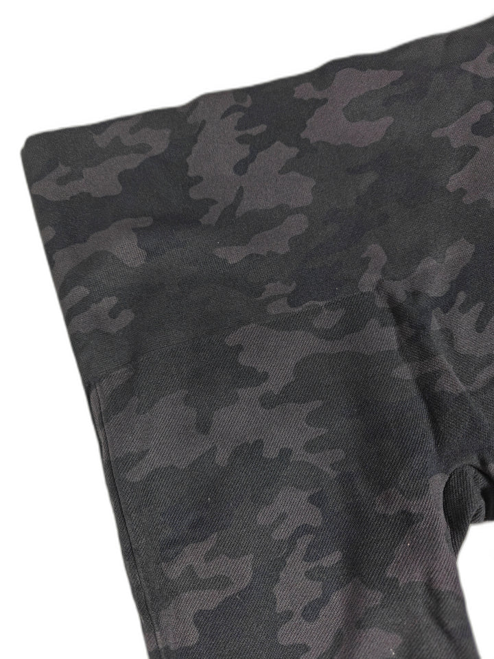 Womens Spanx Leggings Black Camo Size M