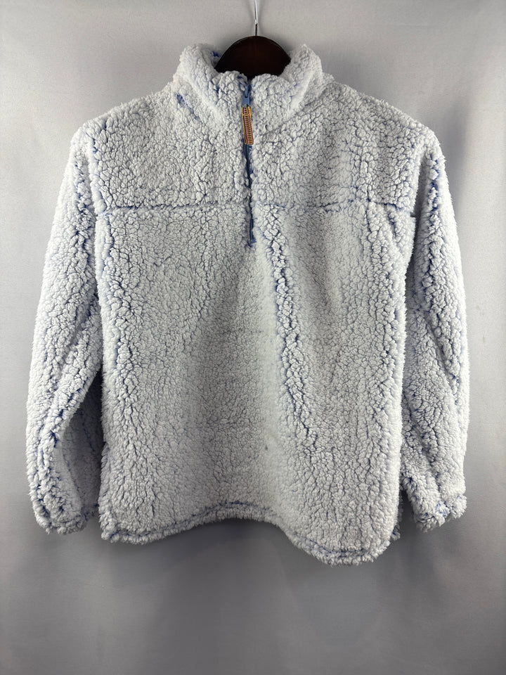 Women’s Blue Star Small Icy Blue Sherpa Pullover