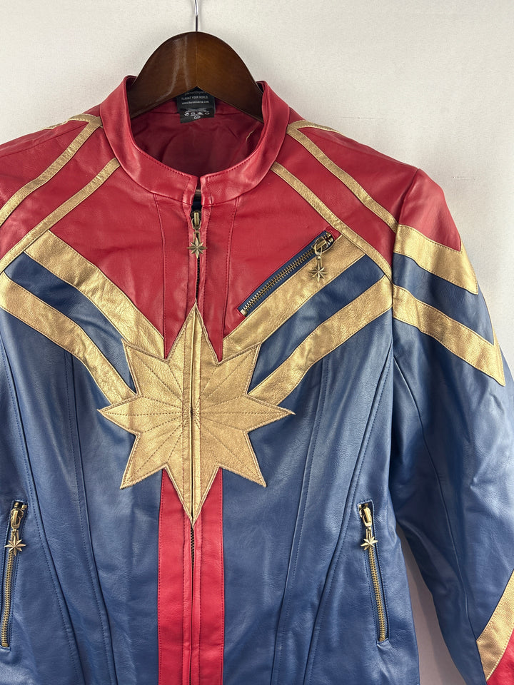 Women’s Her Universe Large Captain Marvel Faux Leather Jacket