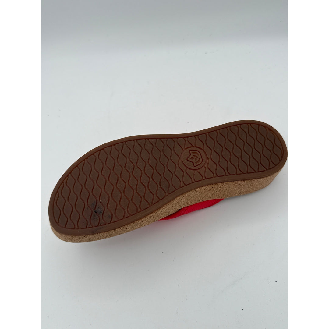 Spenco Womens Red Cork Wedge Flip-Flops Size 7.5 Comfortable & Stylish Summer Sandals