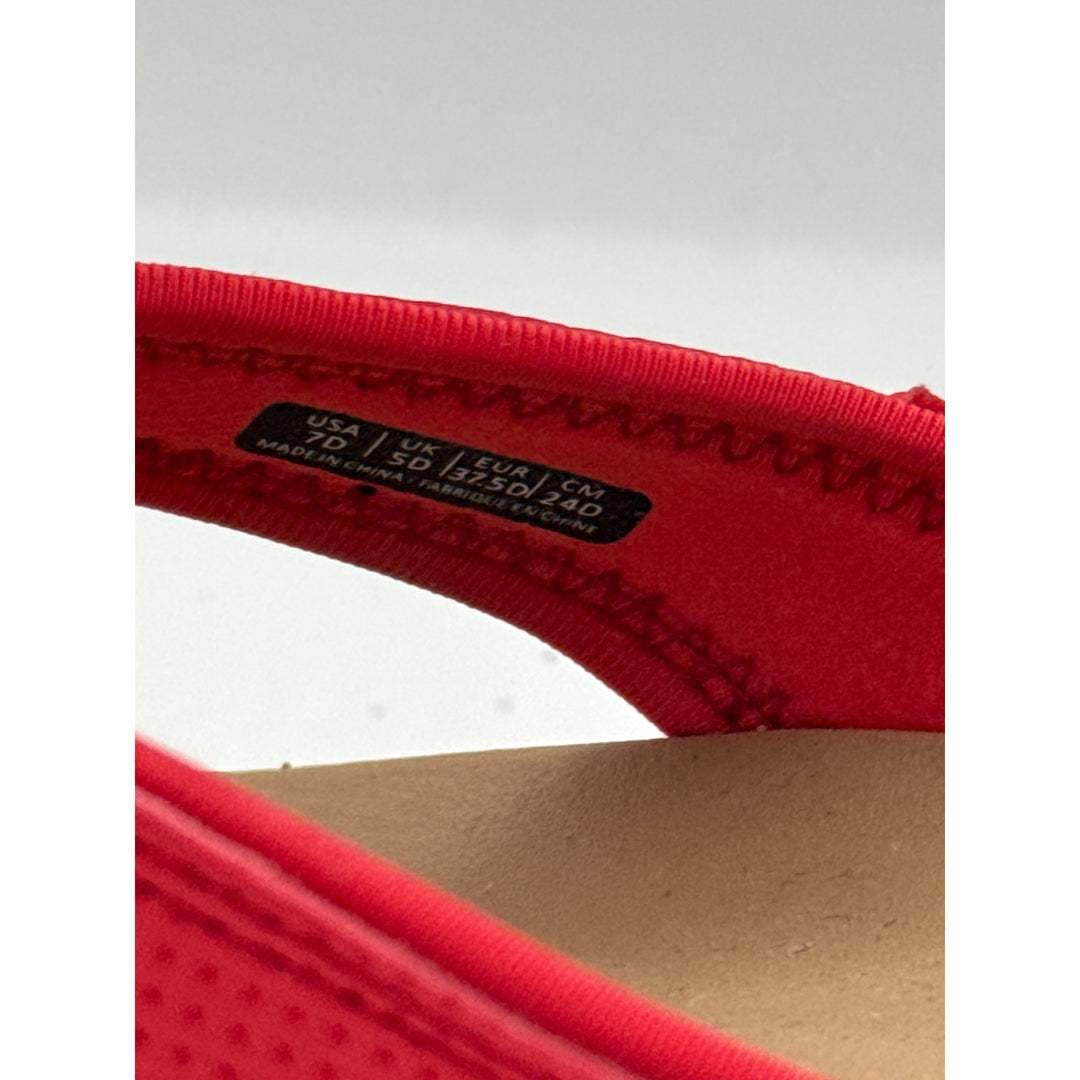 Spenco Womens Red Cork Wedge Flip-Flops Size 7.5 Comfortable & Stylish Summer Sandals