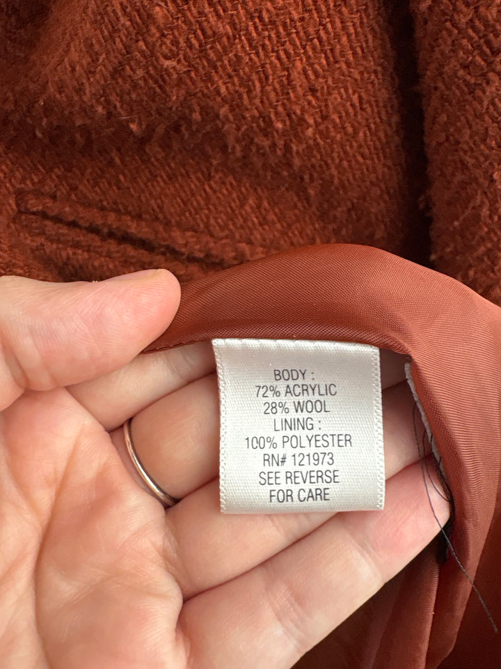 Women’s Simply Vera Large Pumpkin Orange Trench Coat