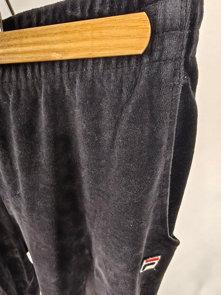 Men’s Fila Velour Pants Black XL