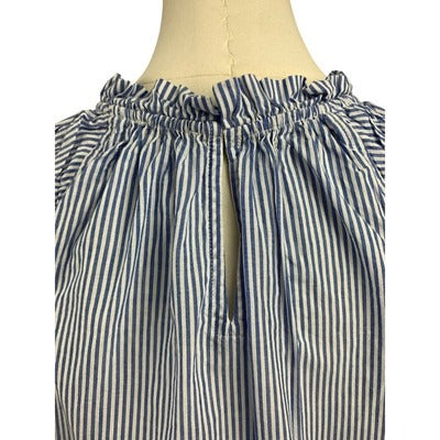 Striped Ruffle Sleeve Blouse