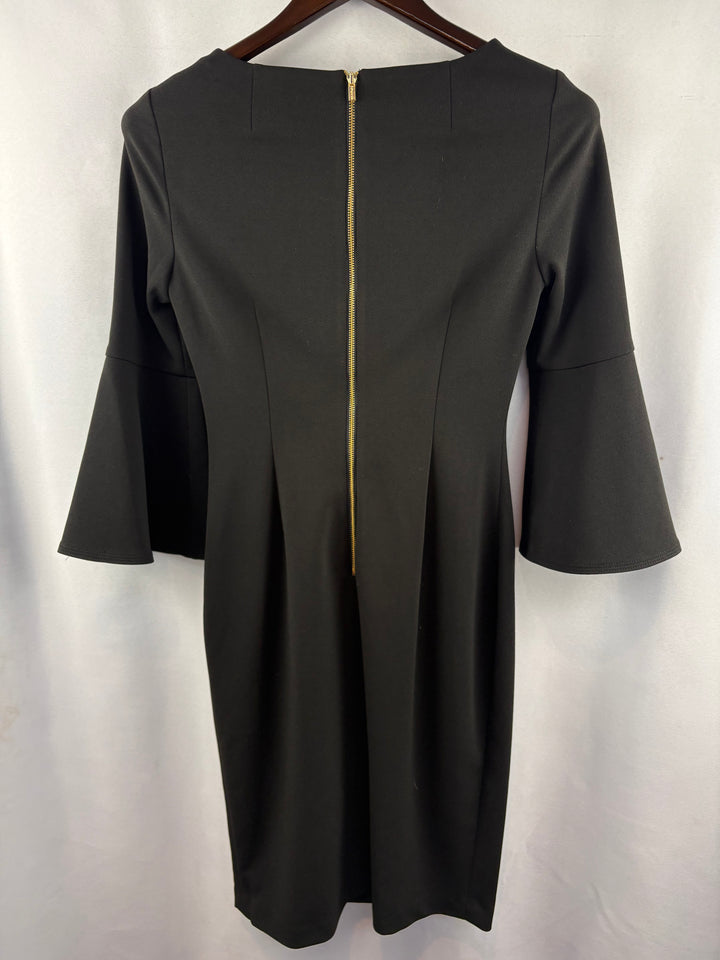 Women’s Calvin Klein Size 2 Black 3/4 Sleeve Work Dress