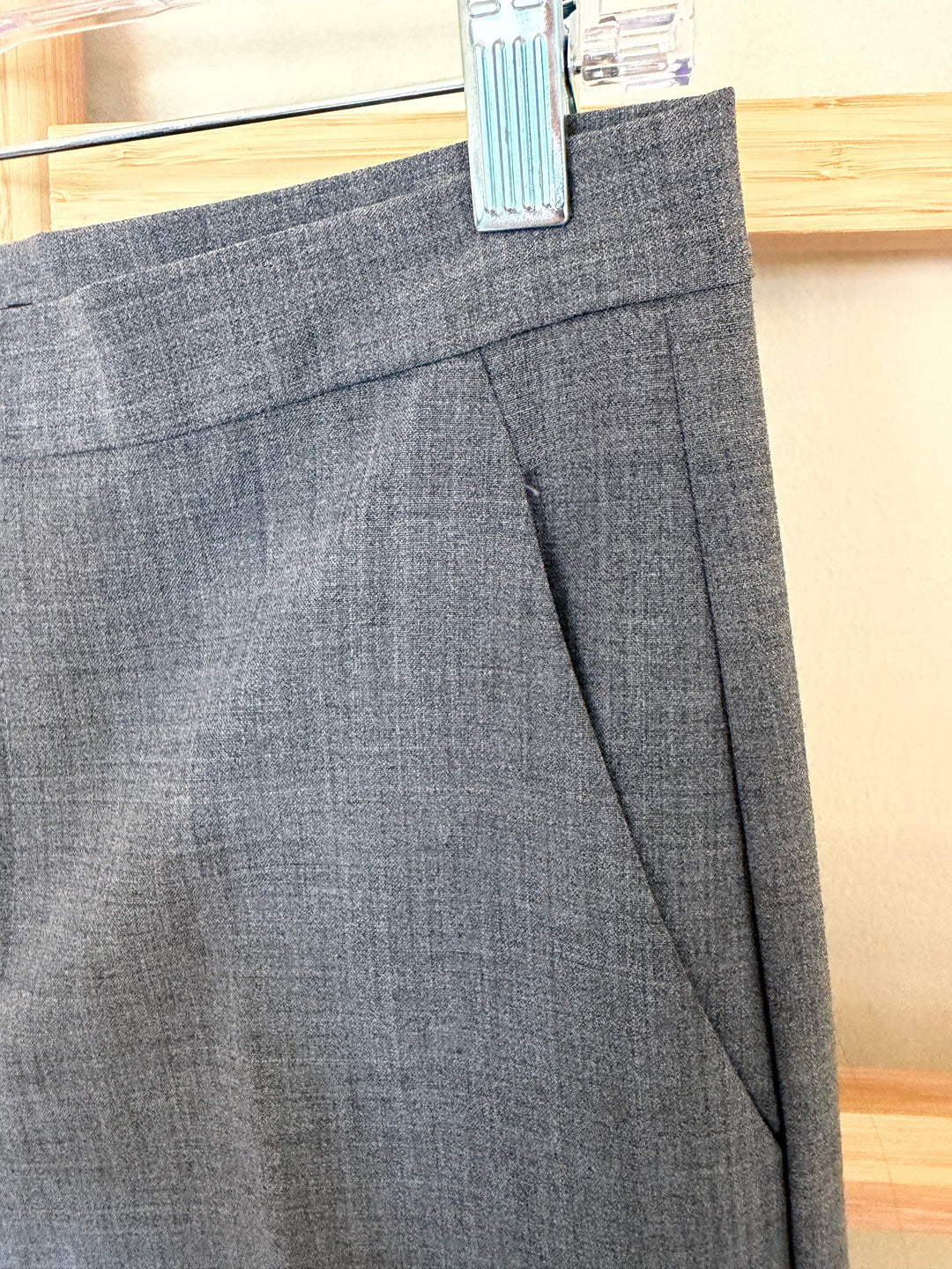 Club Monaco Gray Wool Blend Straight Leg Trousers Size 2