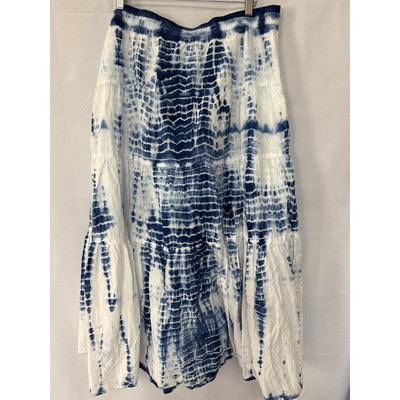 Women’s Green Tag Ralph Lauren Blue Tie-Dye Maxi Skirt Sz 1X