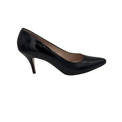Women’s Ferragamo Shiny Black High Heels Sz 10 1/2B